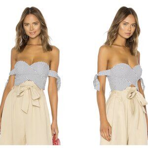 ABOUT US / Beatrice Striped Tie Sleeve Corset / SIZE XS